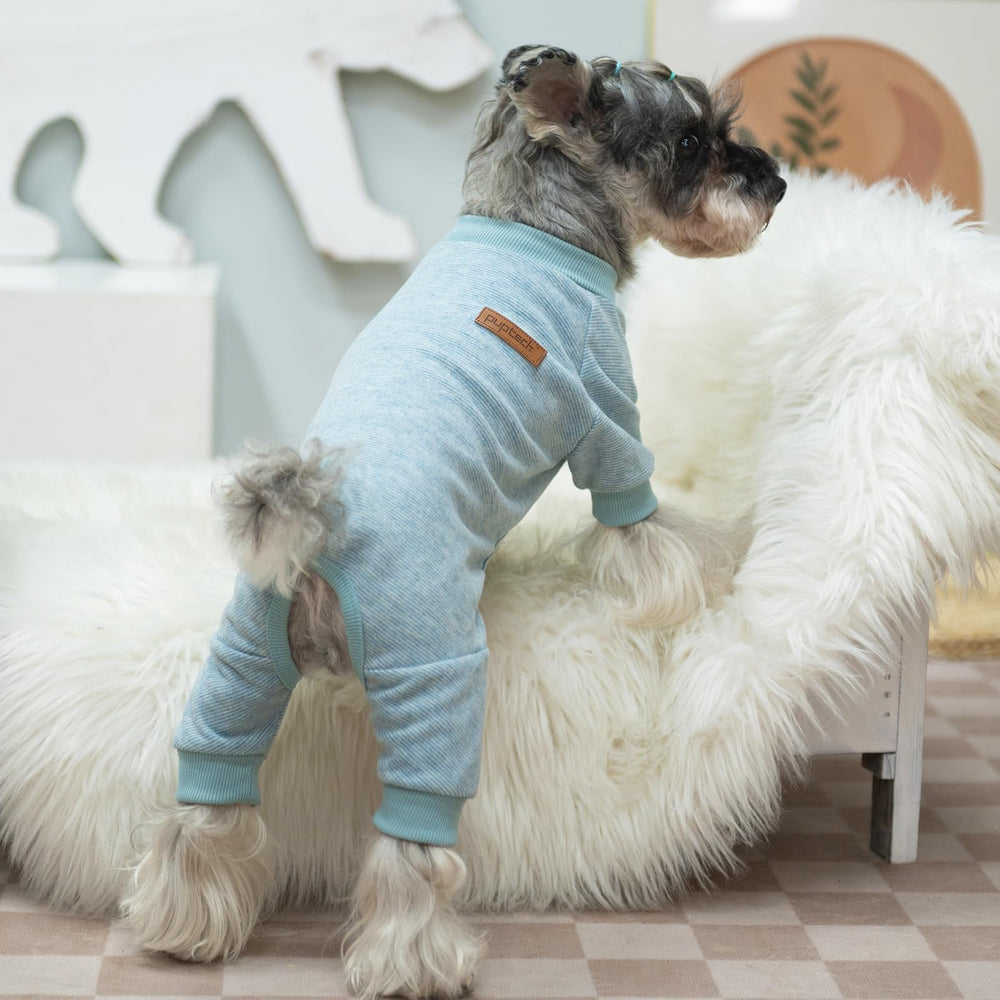 PUPTECK dog pajamas back tail hole design for freedom of movement