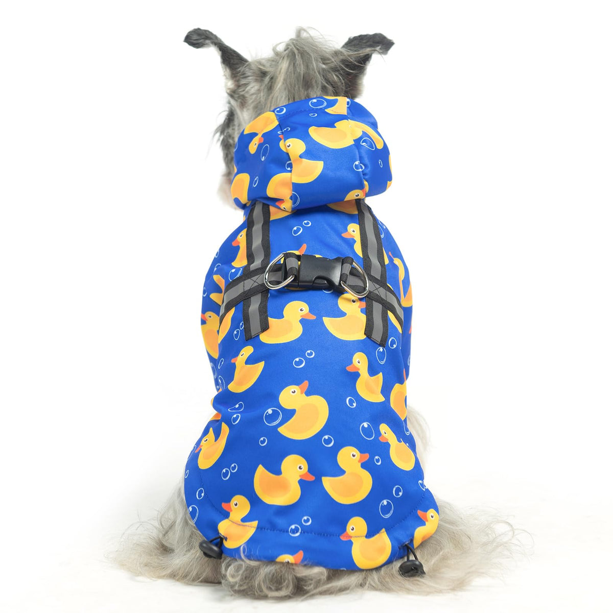 PUPTECK dog raincoat hood keeps rain off during walks.