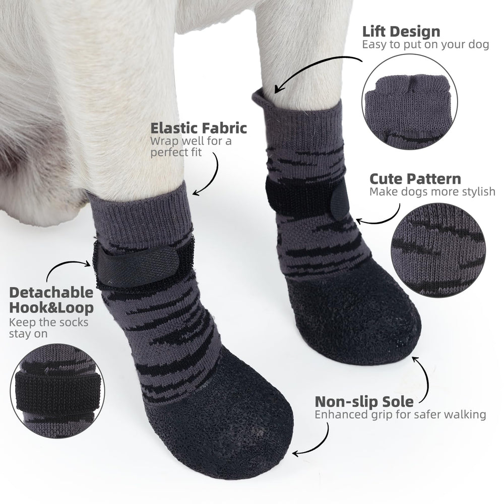 PUPTECK 2XL paw wrap dog shoes secured for outdoor use