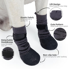 PUPTECK 2XL paw wrap dog shoes secured for outdoor use