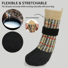 Pupteck dog shoes use soft breathable material for all day comfort.