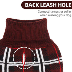 PUPTECK sweater featuring back leash hole for easy outdoor walks