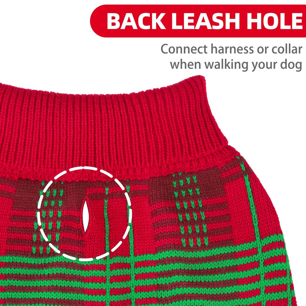 PUPTECK leash-hole design allows secure outdoor walks without removing the sweater