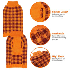 PUPTECK leash-hole feature on sweater for easy walks