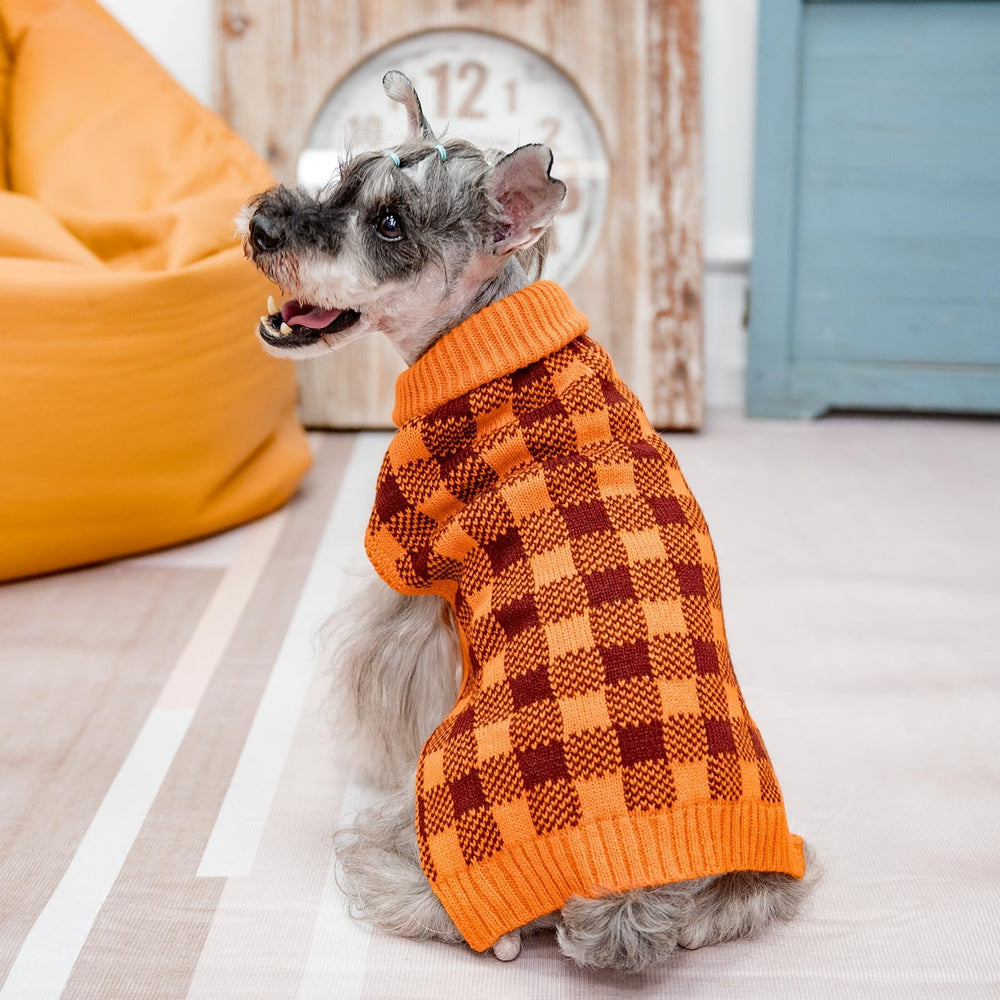 PUPTECK plaid-belly-cut eases potty breaks while keeping warmth.