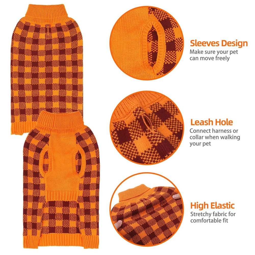 PUPTECK plaid-on-dog-winter-warmth showcases cozy layering for cold outings.