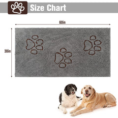 PUPTECK doormat with non-slip backing prevents slips on smooth floors.