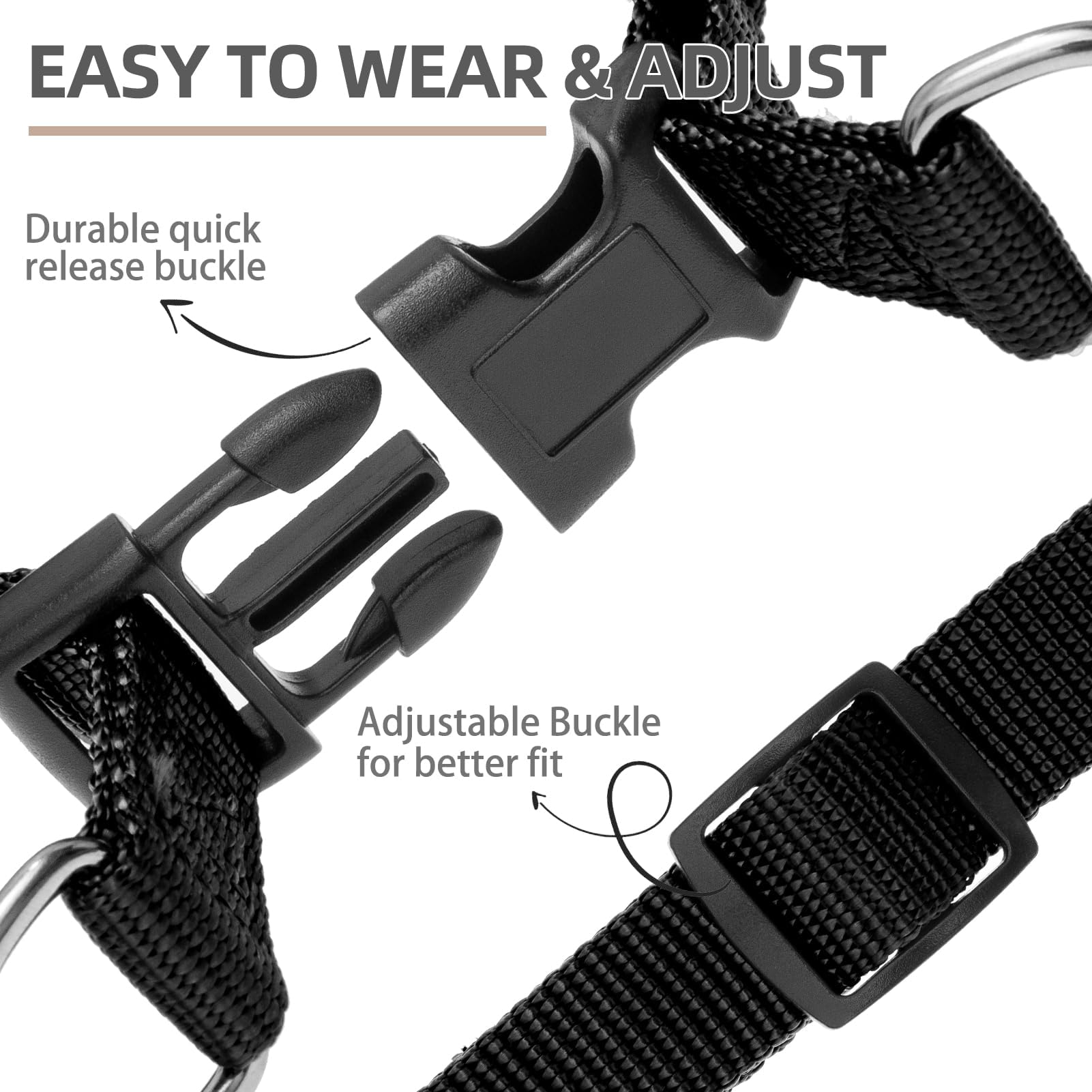PUPTECK Durable nylon fabric close-up for long-lasting daily wear