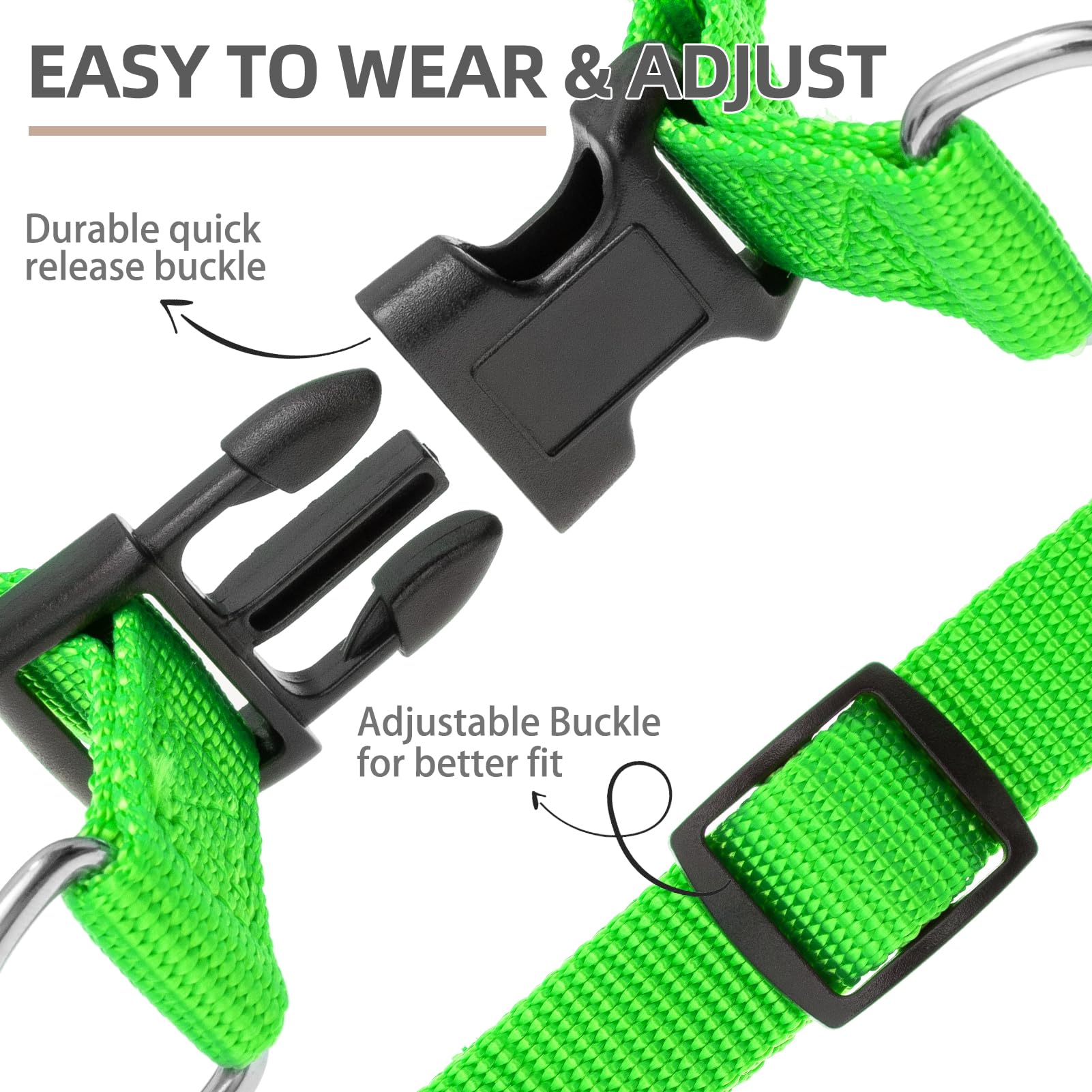 PUPTECK durable nylon material close-up highlighting smooth, comfortable fabric.