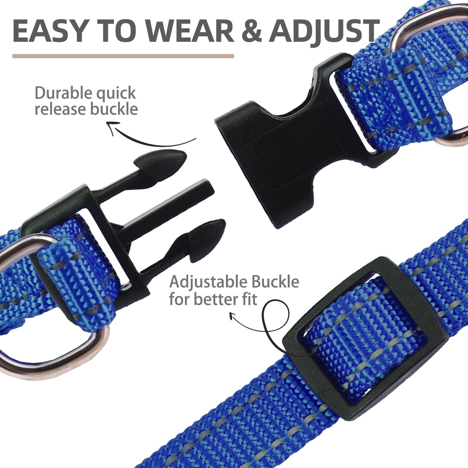 PUPTECK nylon material close-up highlights durability and comfort.