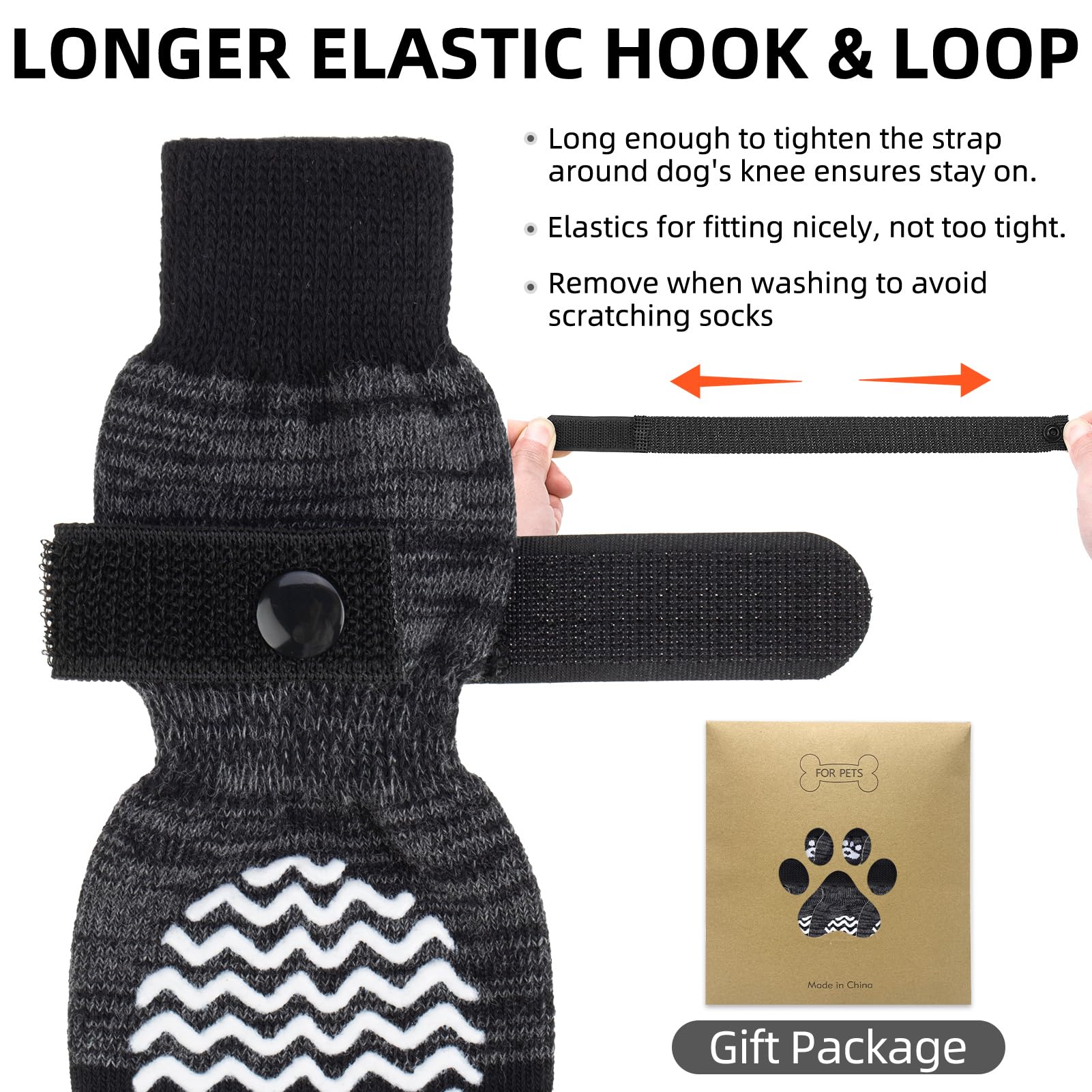 PUPTECK elastic cuff closeup shows secure stay-on fit
