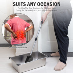 PUPTECK ergonomic-handles litter scoop with secure grip on the pole.