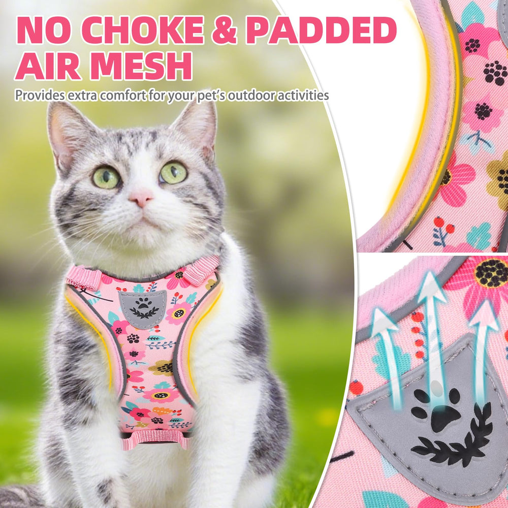 Correa PUPTECK de 4,9 pies para paseos controlados del gato.