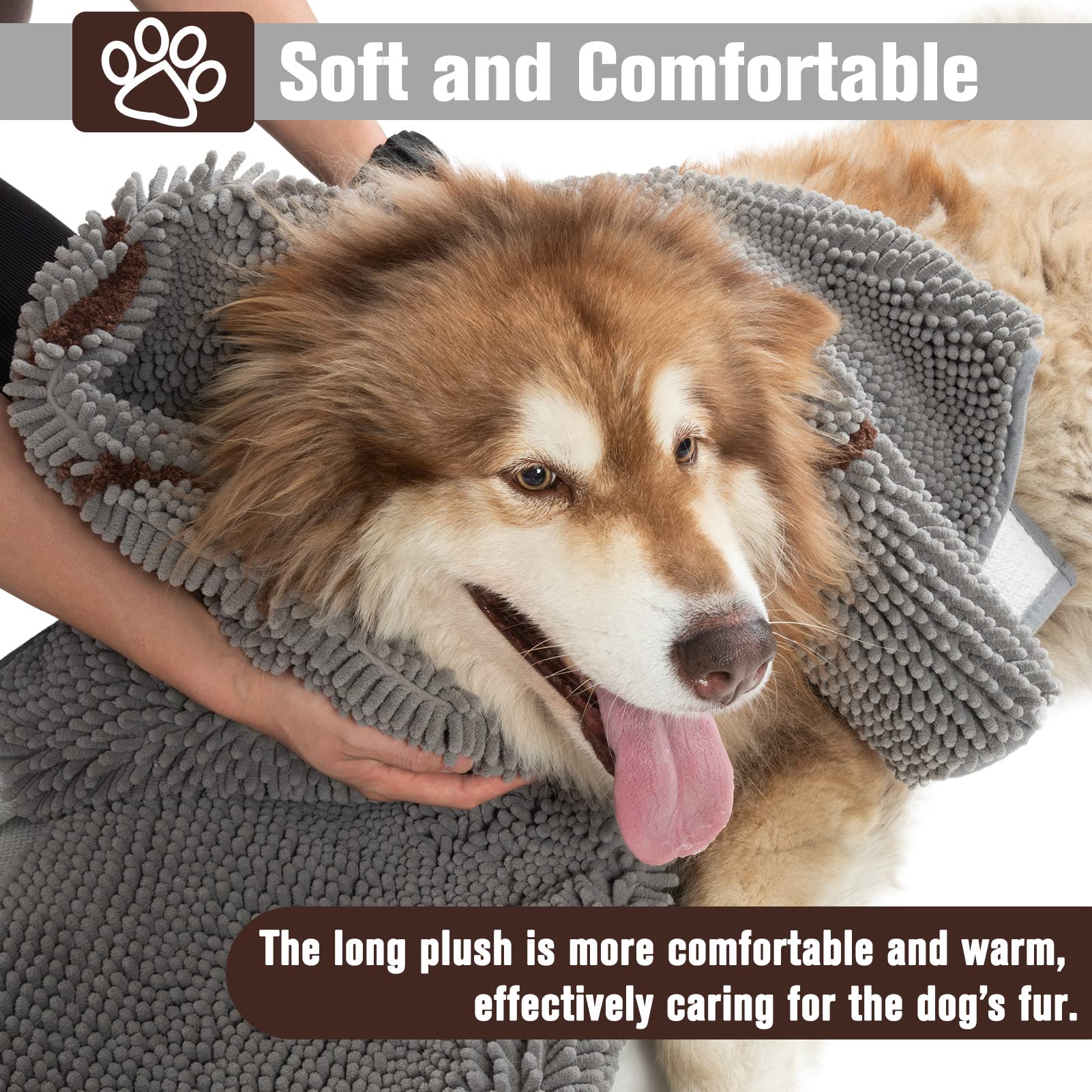 PUPTECK gray dog-footprint design complements modern home décor.
