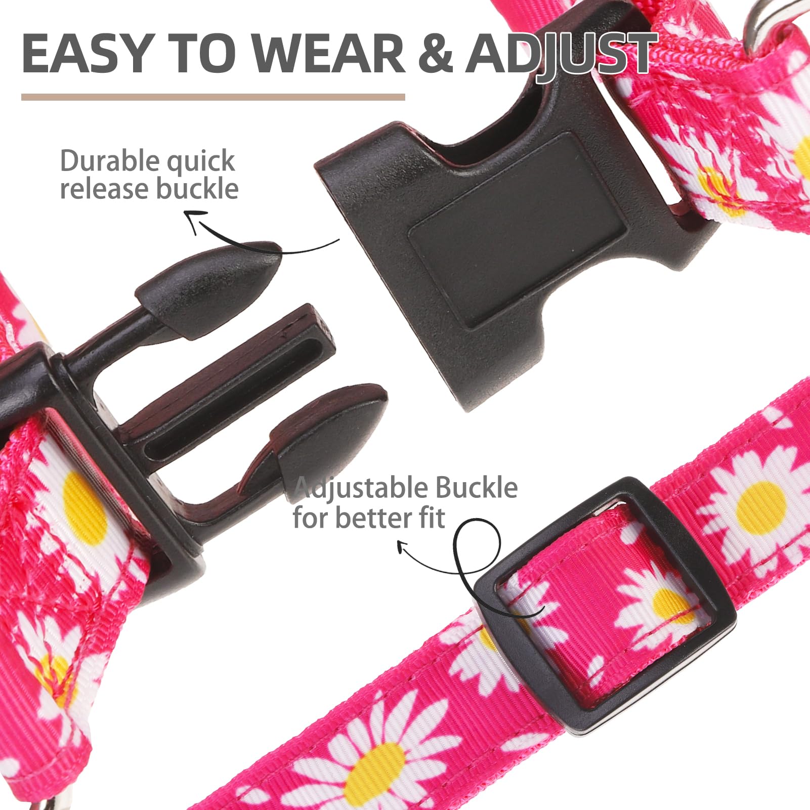 PUPTECK No Pull Harness ID tag focuses on engraved metal tag for personalization.