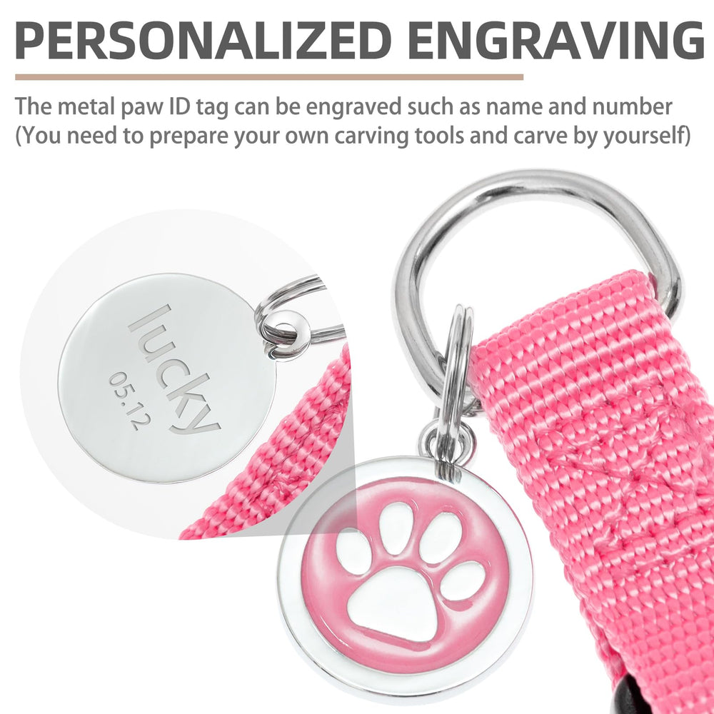PUPTECK harness ID tag with DIY engraving for identification.