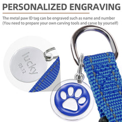 PUPTECK ID tag close-up with engraving option.