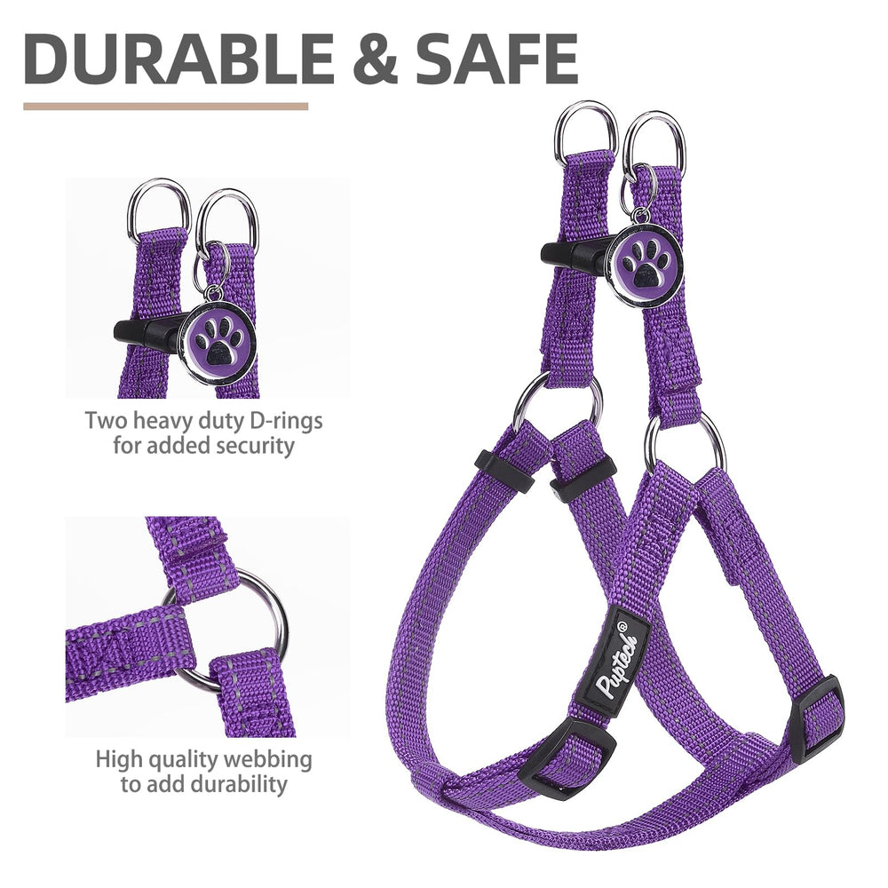 PUPTECK harness ID tag front view helps quick identification and personalization.