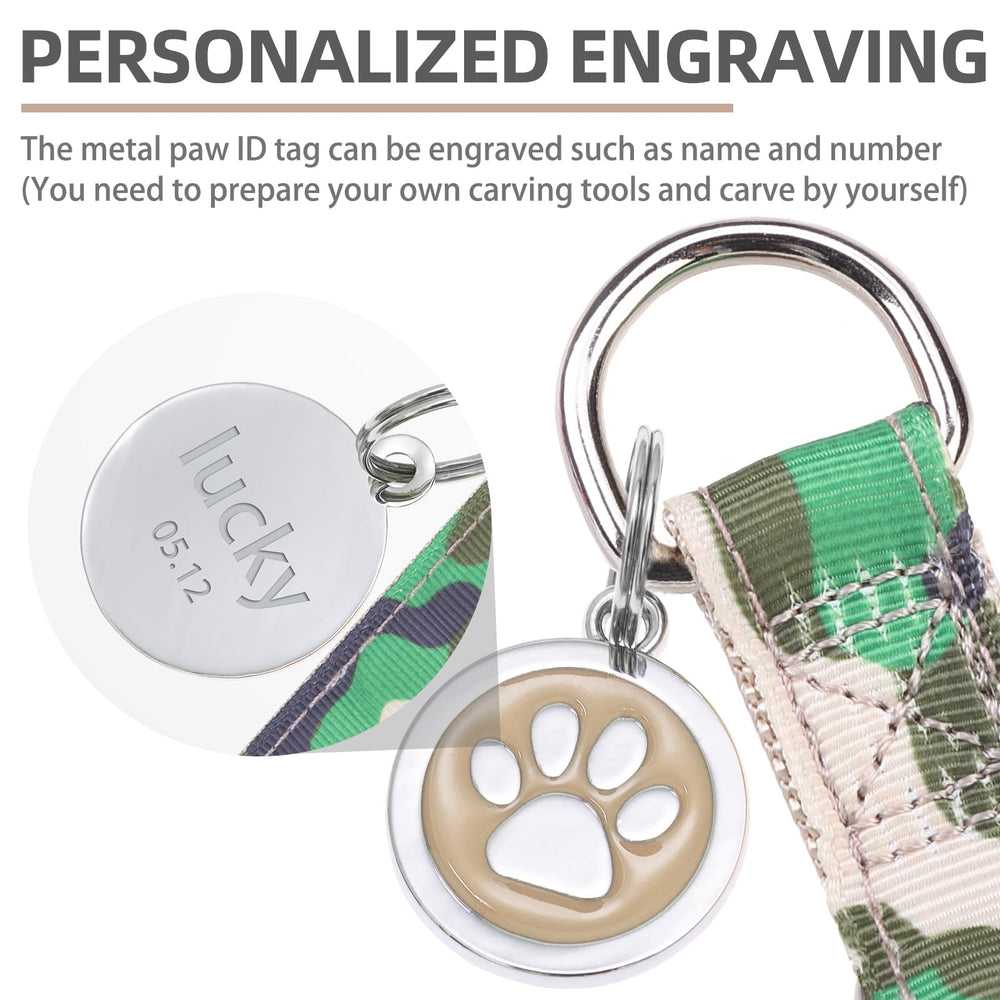 PUPTECK paw-pattern ID tag supports DIY engraving