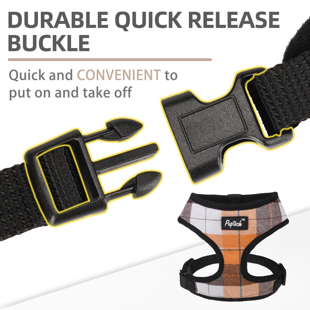 PUPTECK leash orange metal D-ring connects easily for controlled walks.