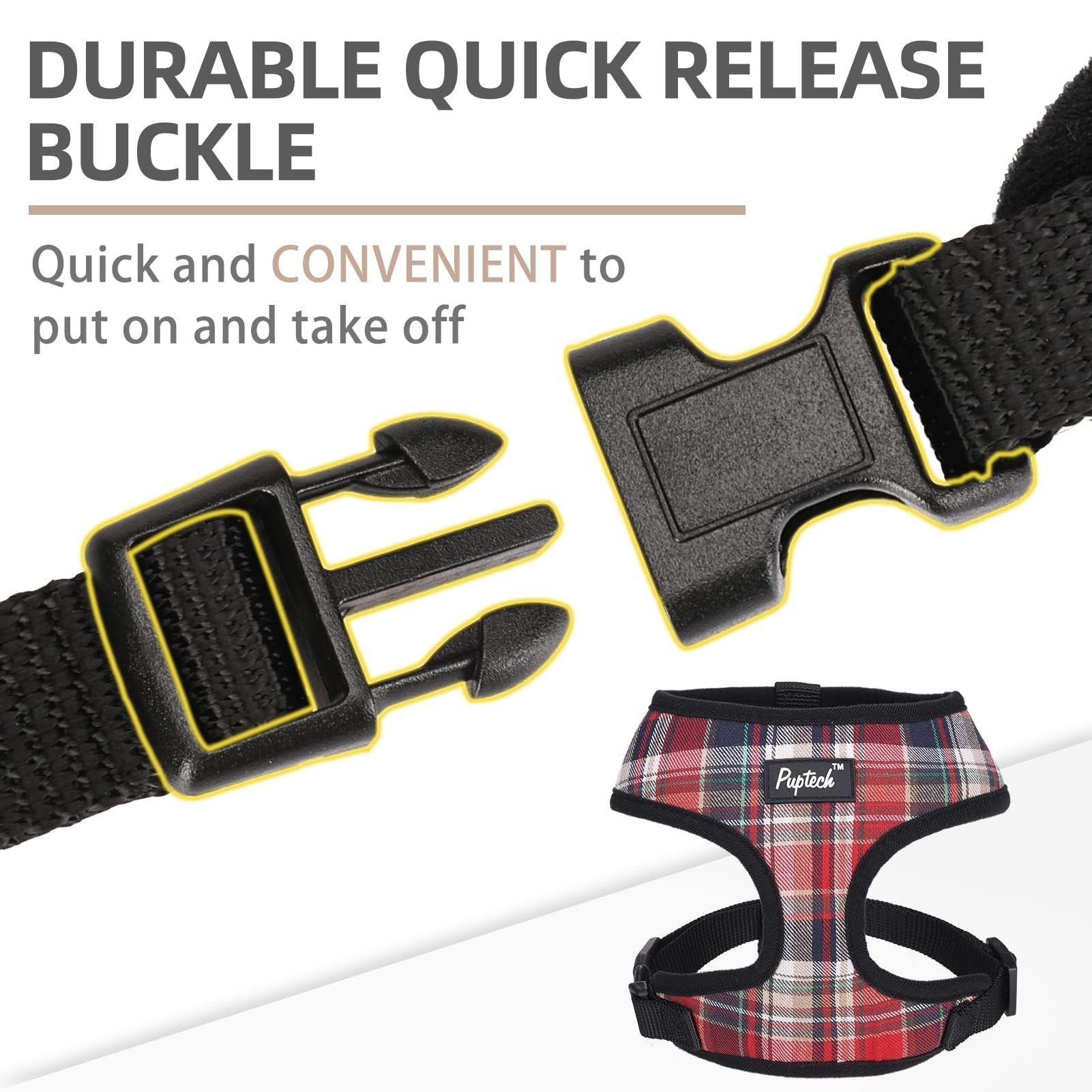 PUPTECK lightweight air-mesh fabric keeps dog cool and comfortable all day