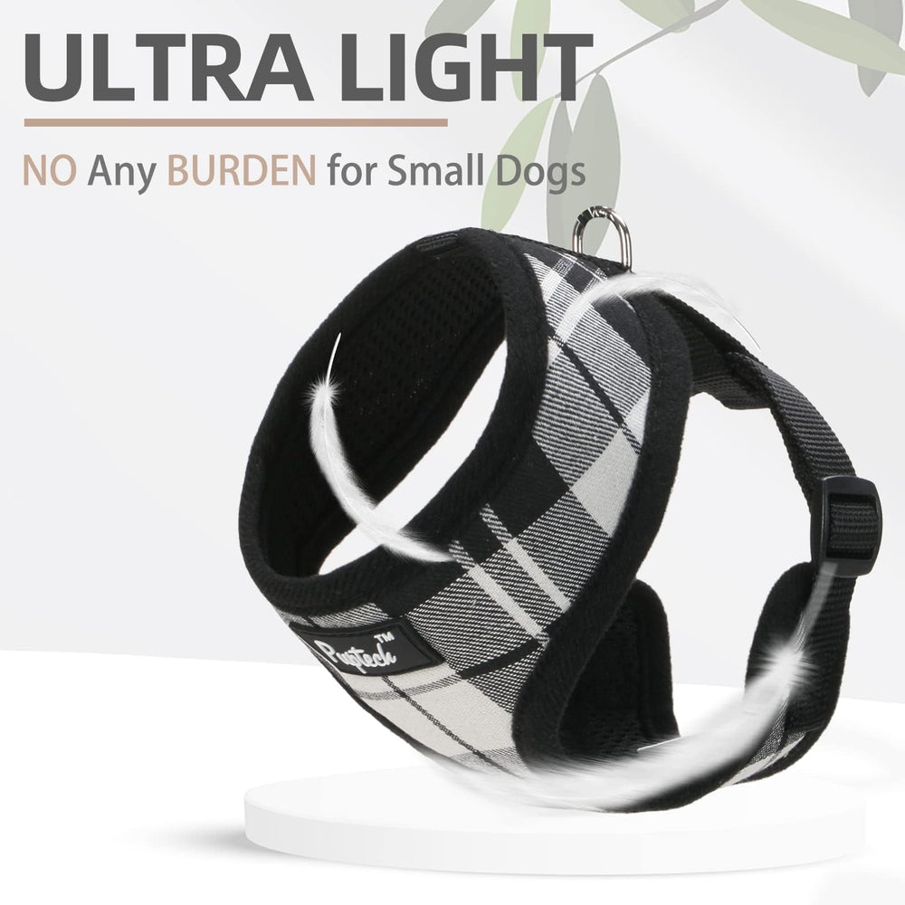 PUPTECK metal D-ring attachment on harness for secure leash connection