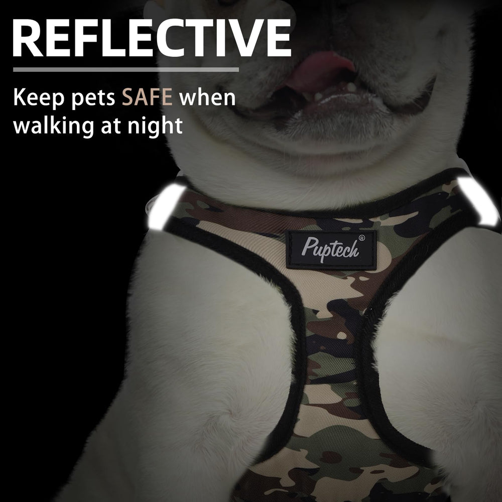 PUPTECK no-pull chest-stress harness reduces tension during walks.