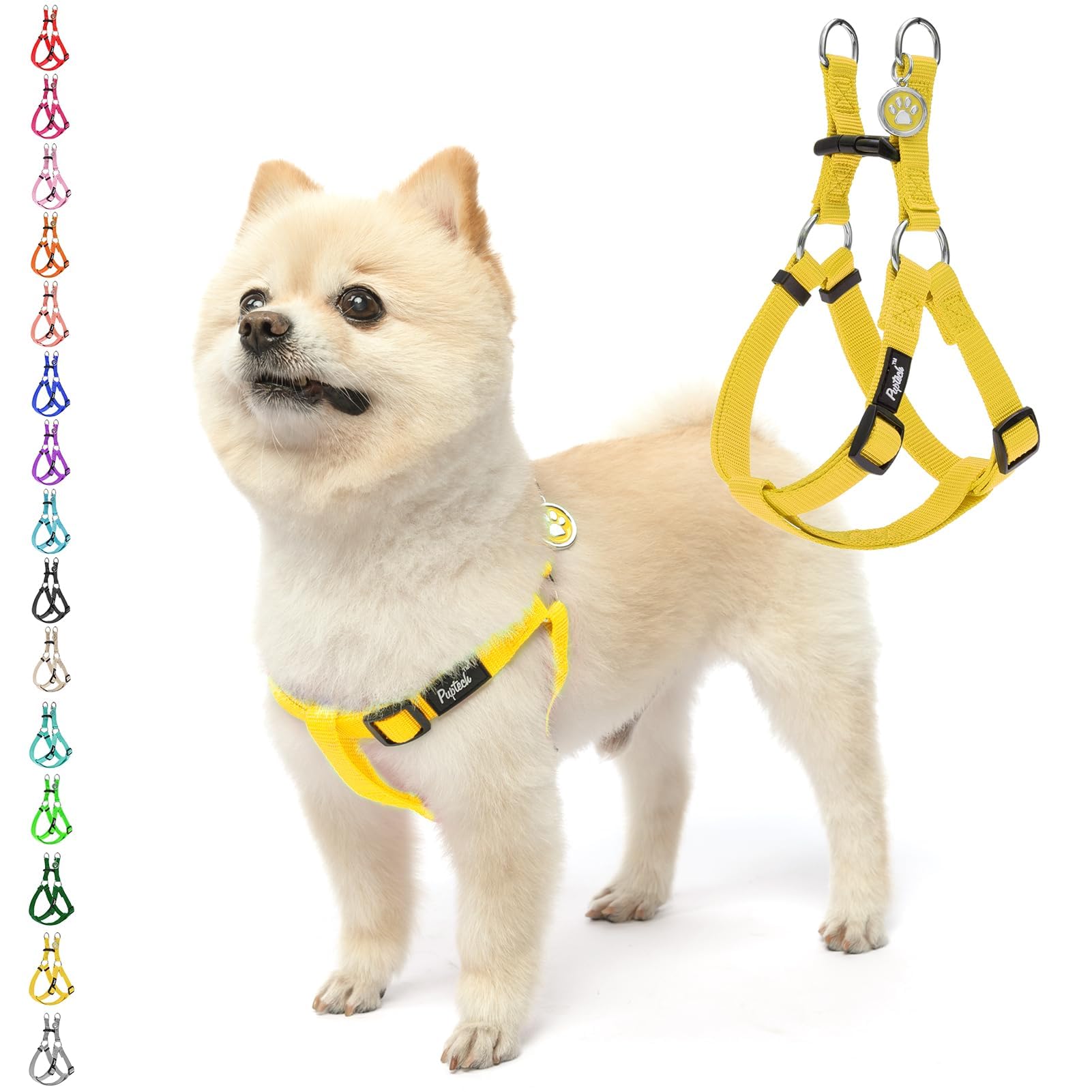 PUPTECK No Pull Harness front view provides secure chest wrap for comfortable walks