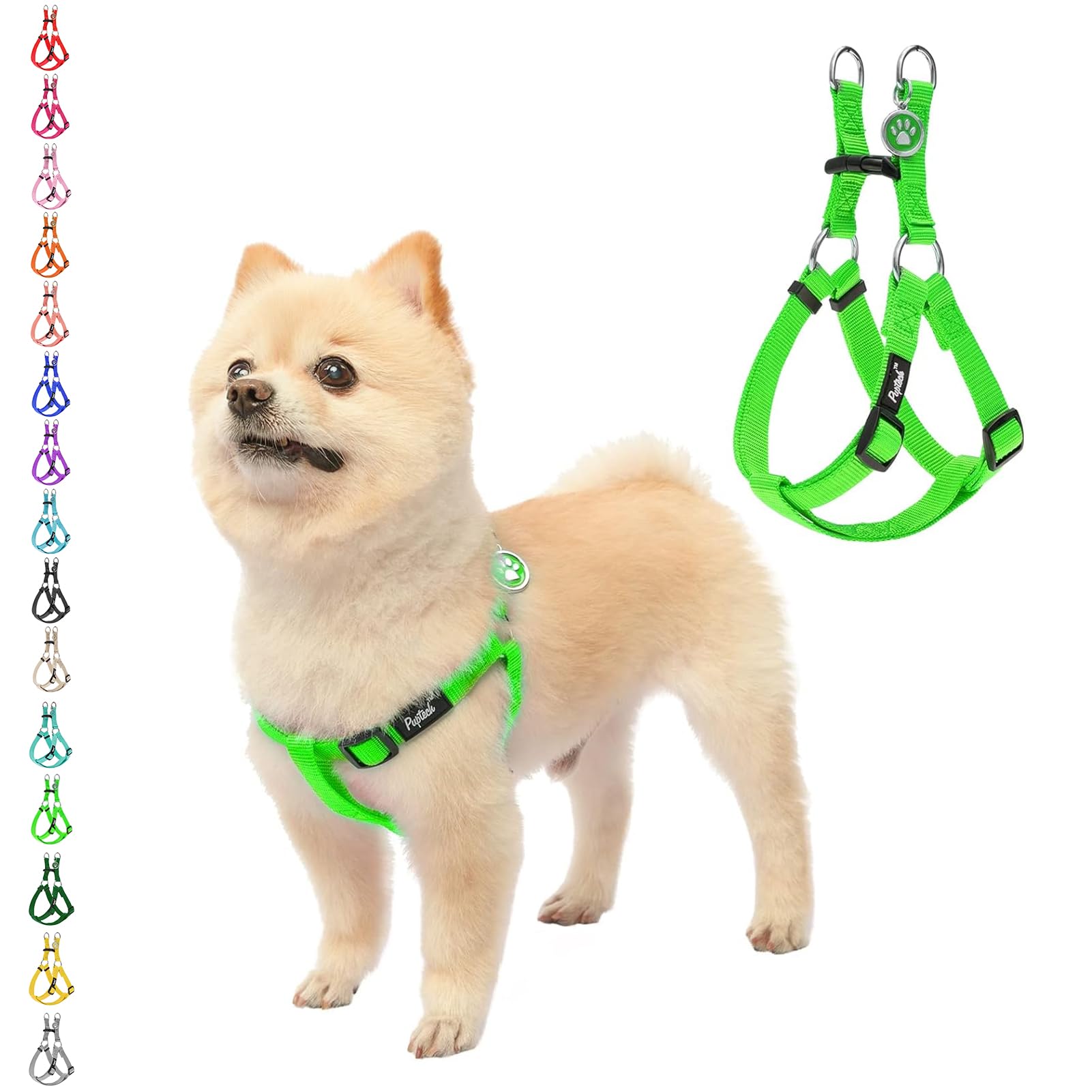 Pupteck No Pull Harness step-in design for quick daily walks