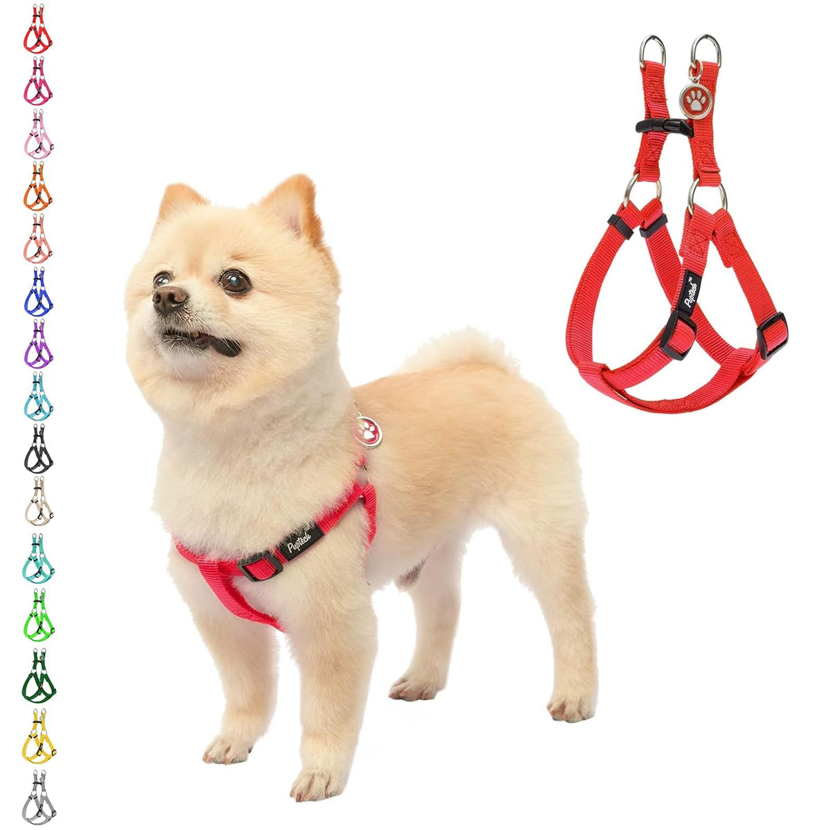 PUPTECK No Pull Harness chest-pressure design helps comfortable, controlled walks.