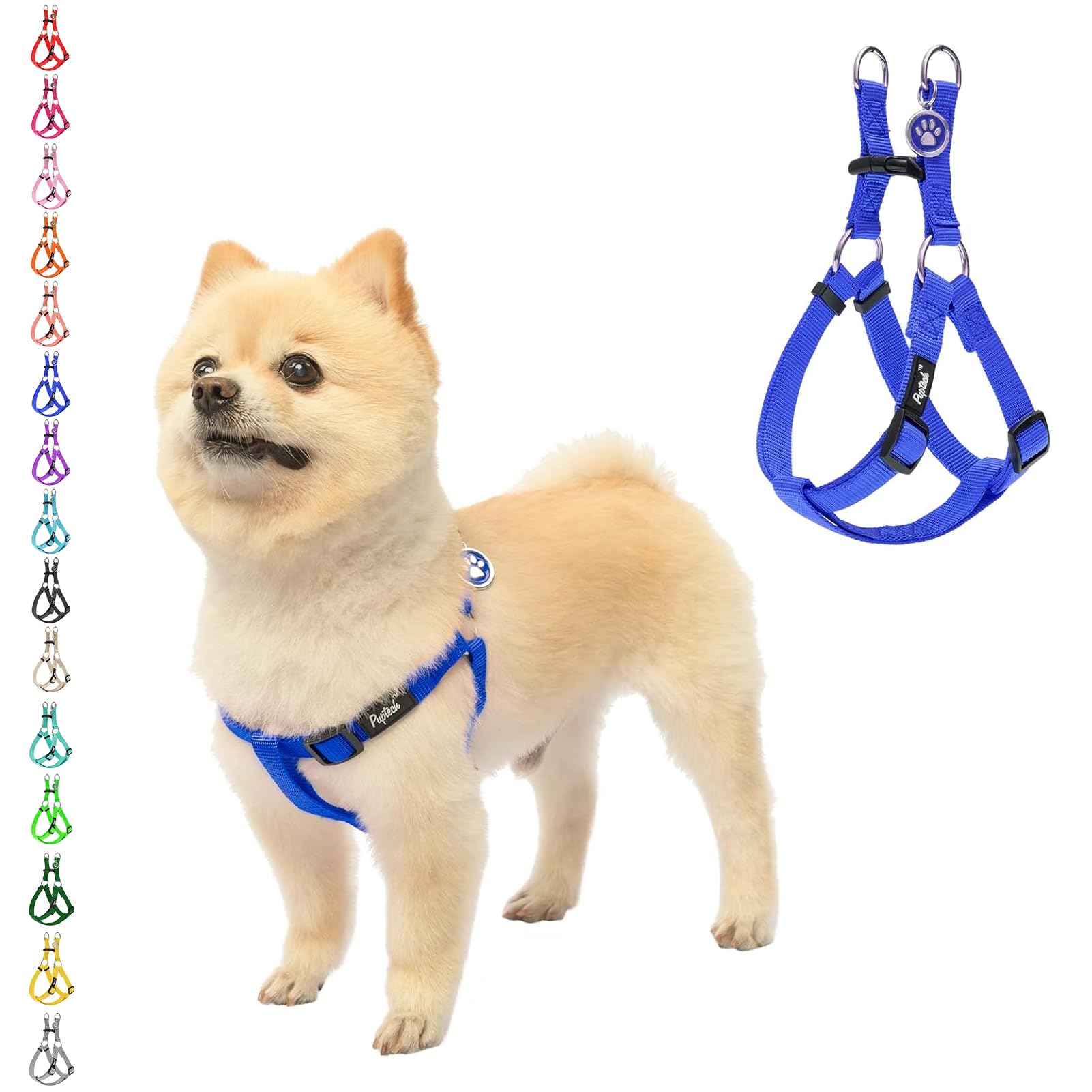 PUPTECK No Pull Harness with chest-wrap design for safe, comfortable daily walks.