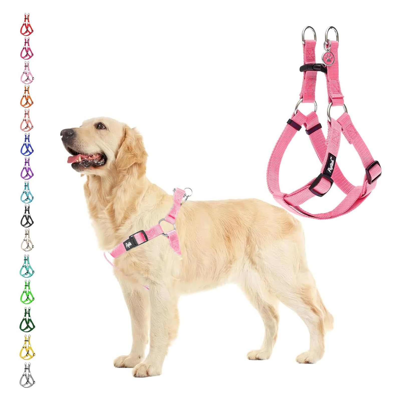 PUPTECK no pull-harness chest-wrap design shows control for comfortable walks.