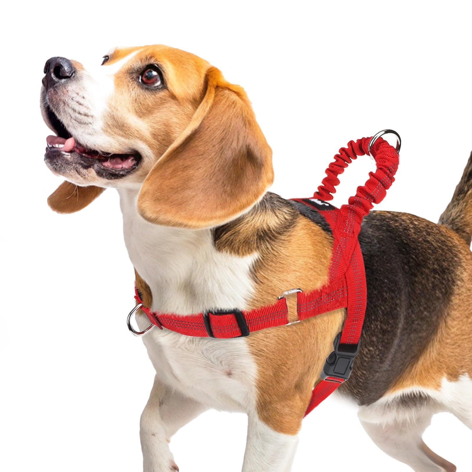 PUPTECK No Pull Harness front view shows balanced pressure for smoother, more controlled walks