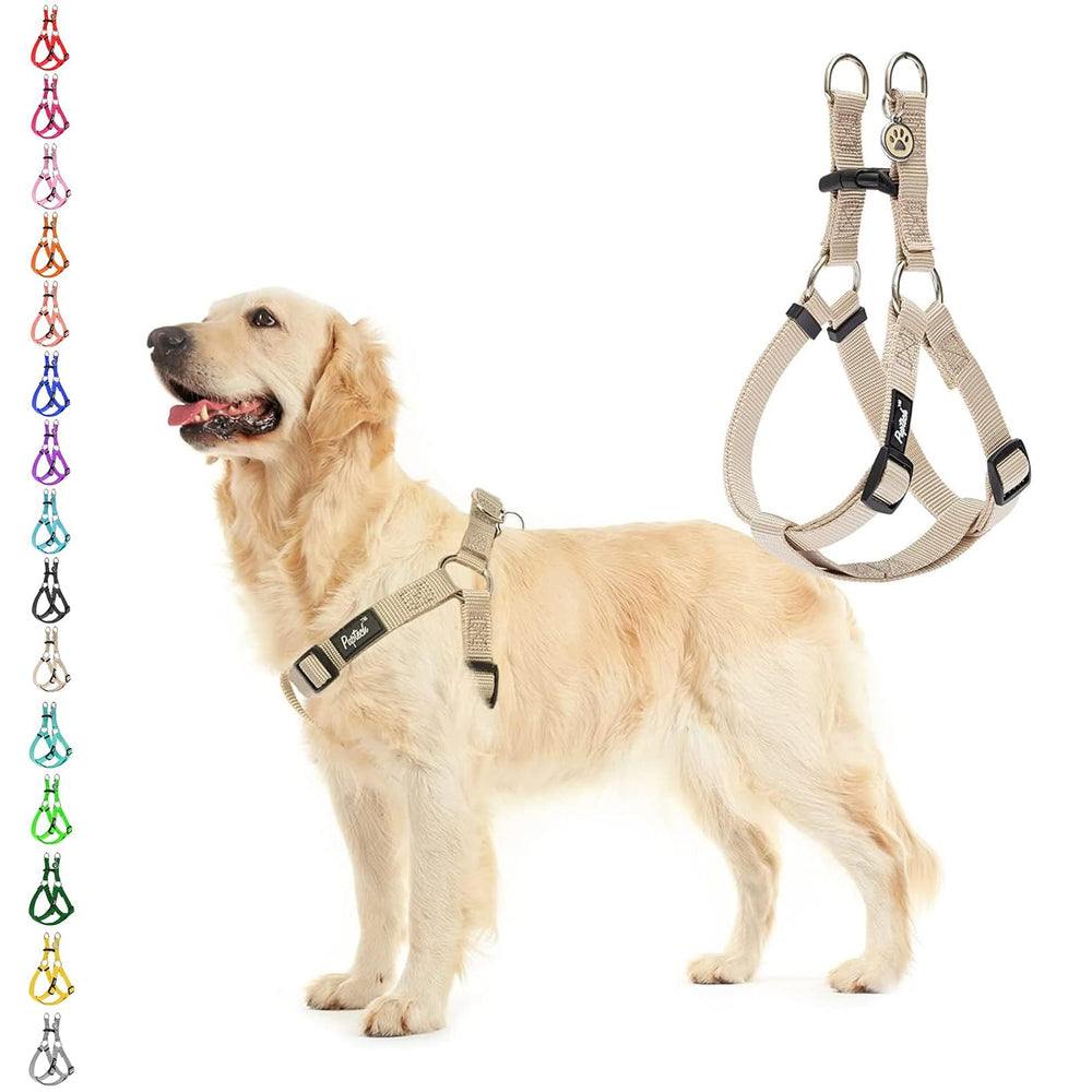 PUPTECK No Pull harness hero view shows chest-focused design for comfortable walks.