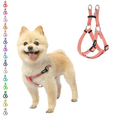 PUPTECK No Pull Harness LightCoral front view supports chest-wrapping comfort during walks.