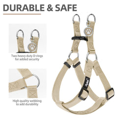 PUPTECK nylon No Pull harness close-up shows durability and smooth surface