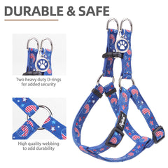 PUPTECK No Pull harness side view showing adjustable straps for secure fit.