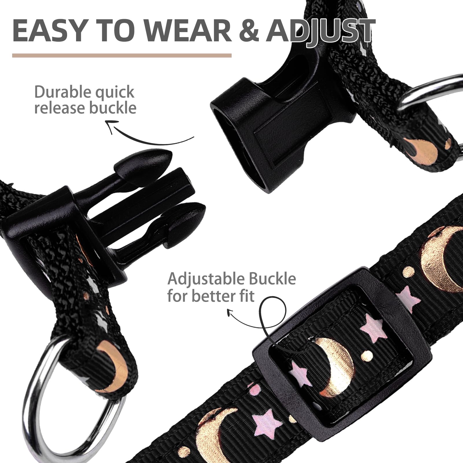PUPTECK No Pull step-in action demonstrates easy on/off for quick outings.