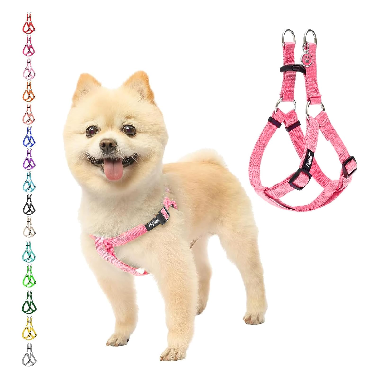 PUPTECK No Pull Harness on a dog for comfortable, controlled walks.