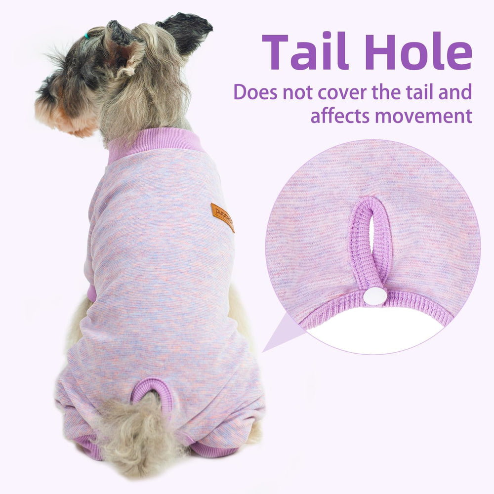 PUPTECK Pijama canina, apertura en la barriga para ponérsela fácilmente.