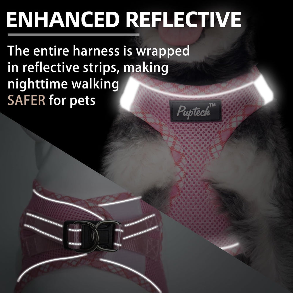 PUPTECK pink night-reflective harness for visibility