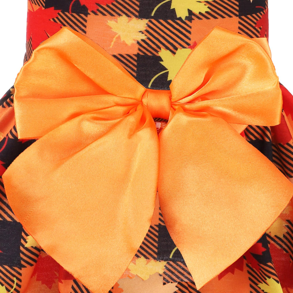 PUPTECK plaid dog dress side fit demonstrates comfortable, unobtrusive wear