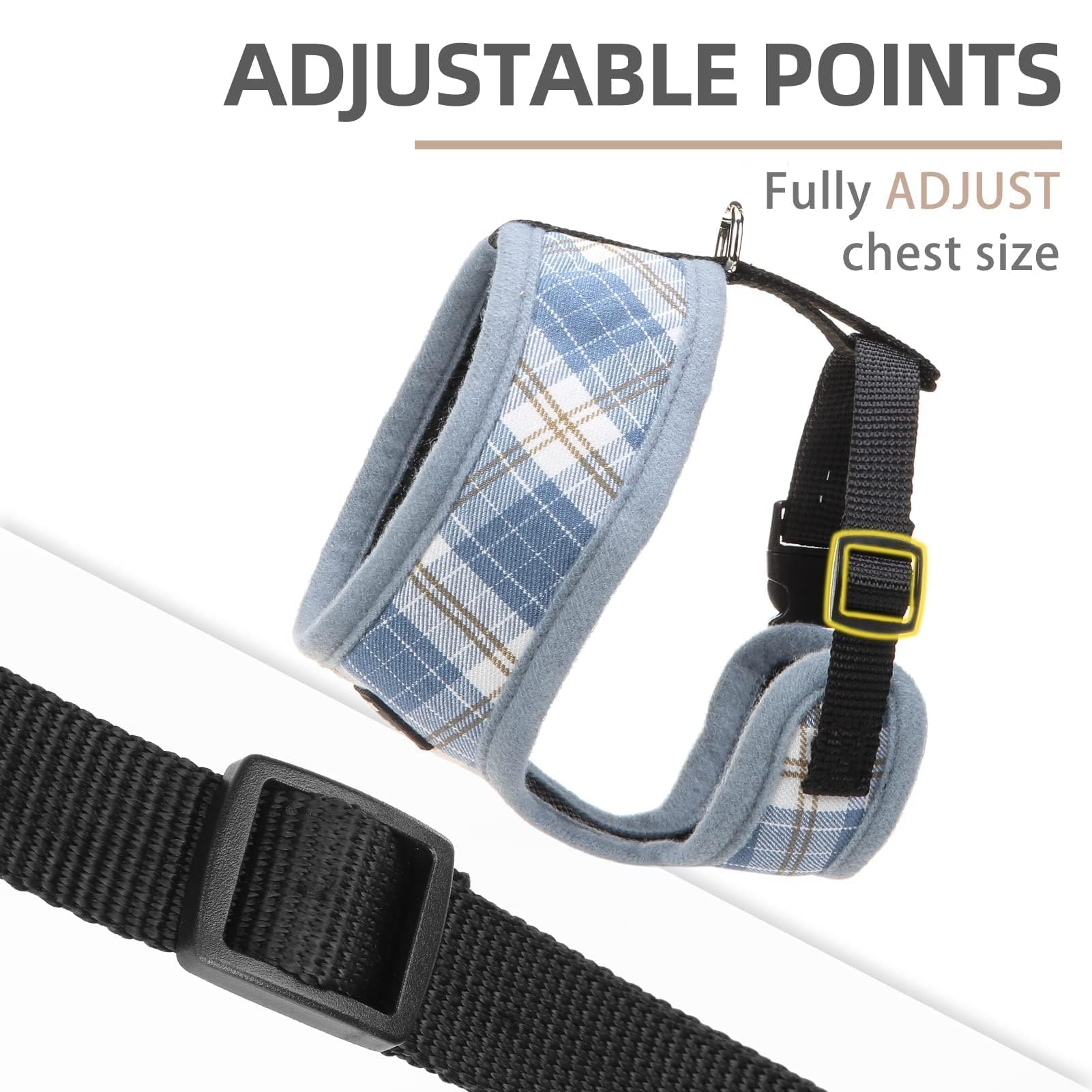 PUPTECK plaid-pattern detail shows stylish, classic look for everyday walks
