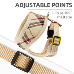 PUPTECK plaid-pattern harness style for a stylish everyday look
