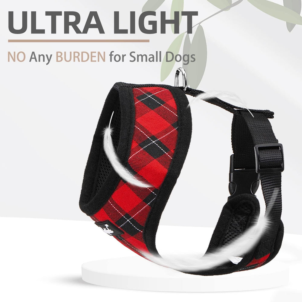 PUPTECK plaid-pattern harness emphasizing timeless style for pets