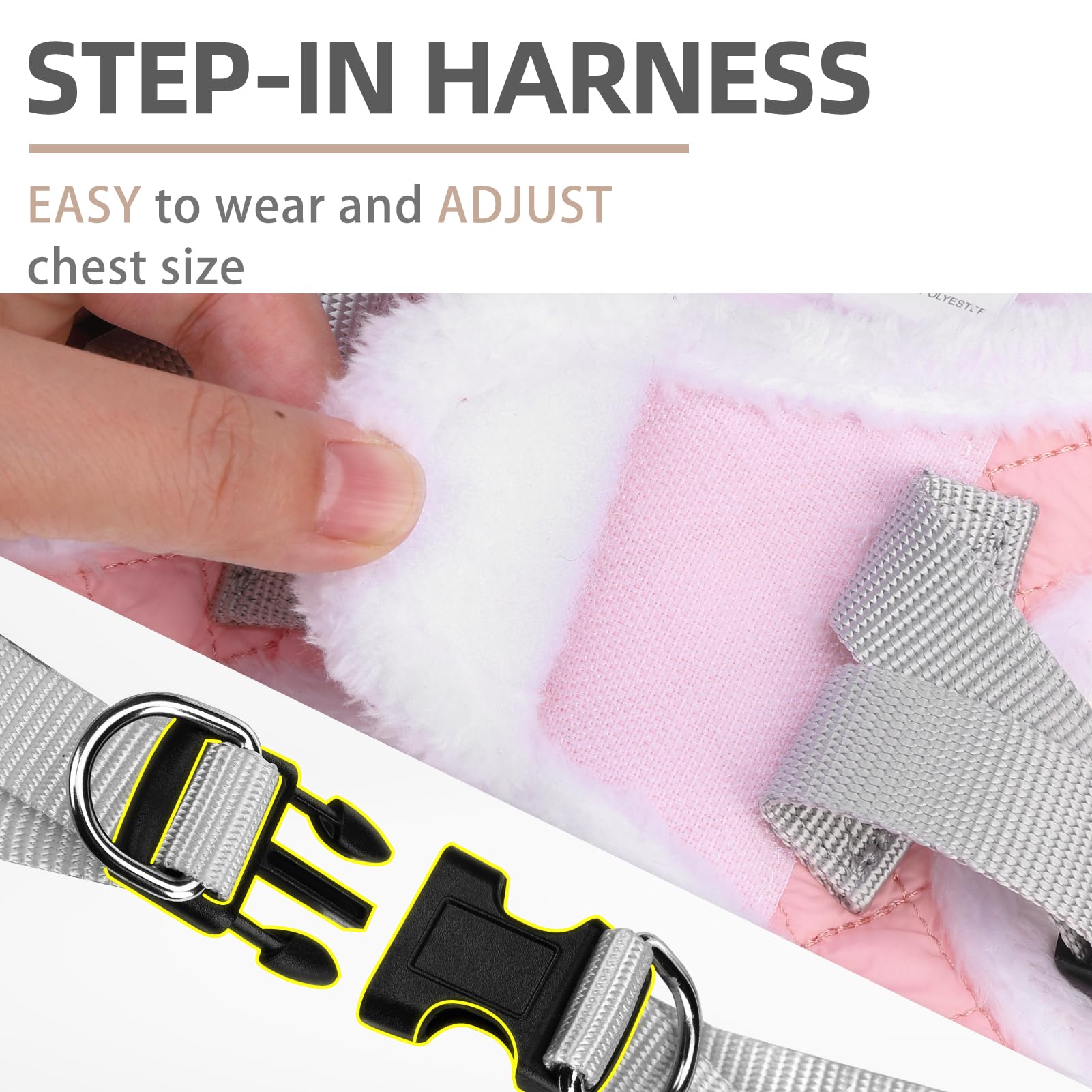 PUPTECK plush leash 57.8 inch for easy control during walks.