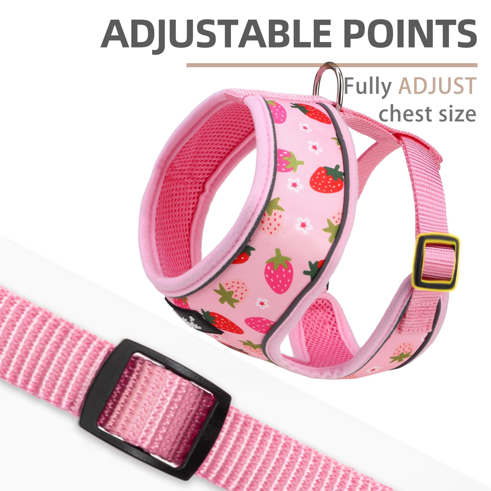 PUPTECK quick-release buckle on harness enables easy on off