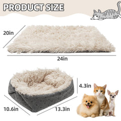 PUPTECK self-warming cat bed plush surface delivers soft, quiet comfort for peaceful naps.