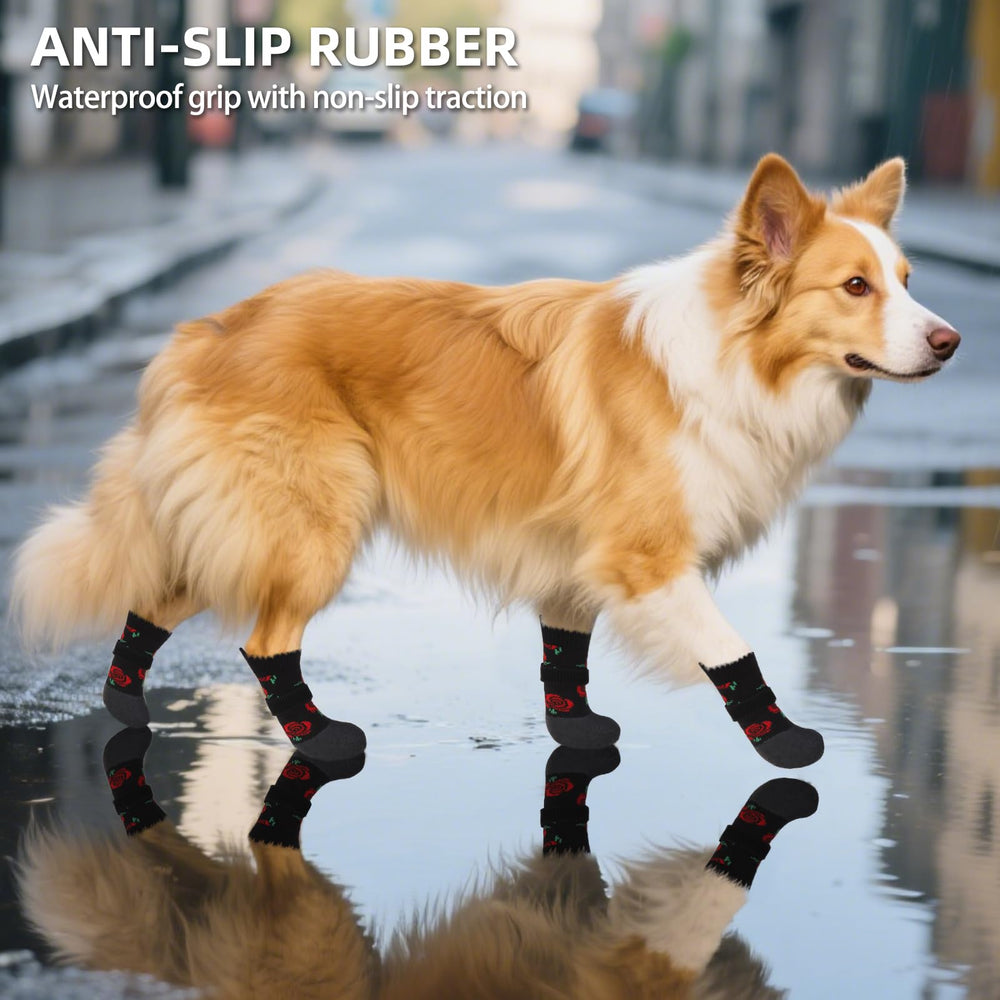 PUPTECK anti-slip dog shoes support seniors during walks