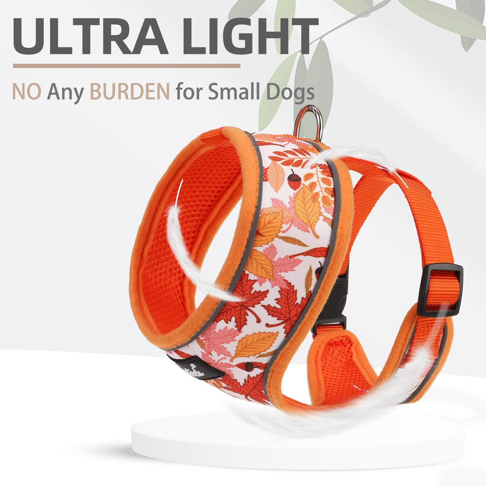 Pupteck size chart S-M dog harness guides proper fit.